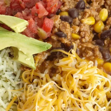 Turkey taco burrito bowls