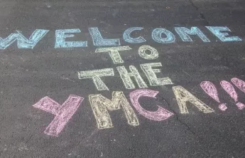 Sidewalk Chalk Welcome to the Y