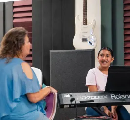 music student smiling
