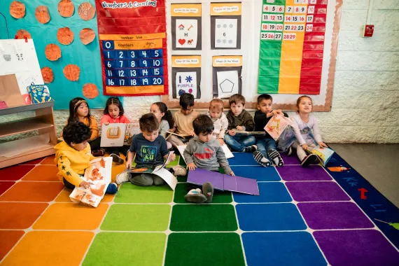 Kids reading books