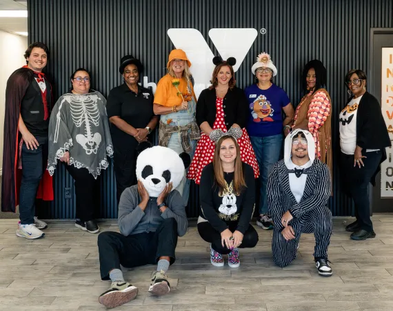 Leadership staff in costume on Halloween