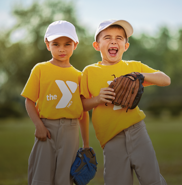 Two t-ball players at the Y