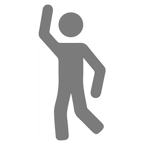 cartoon graphic of an adult waving