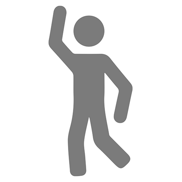 cartoon graphic of an adult waving