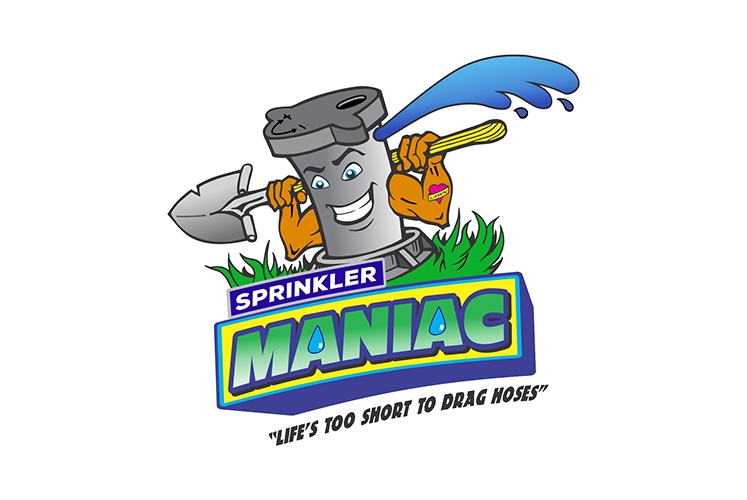 business logo for sprinkler maniac