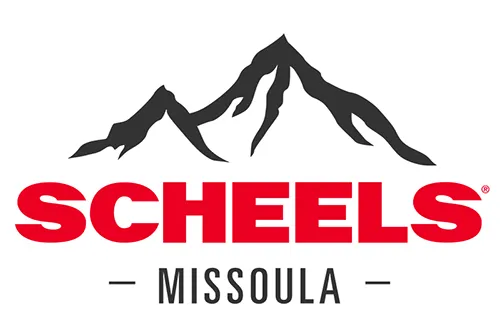SCHEELS business logo with mountains