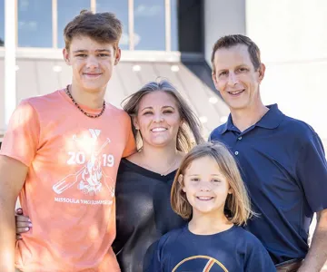 portrait of a family of four