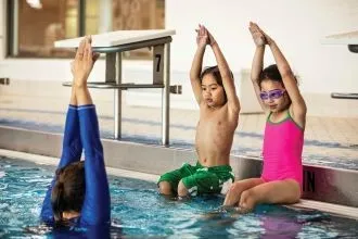 swim lesson button